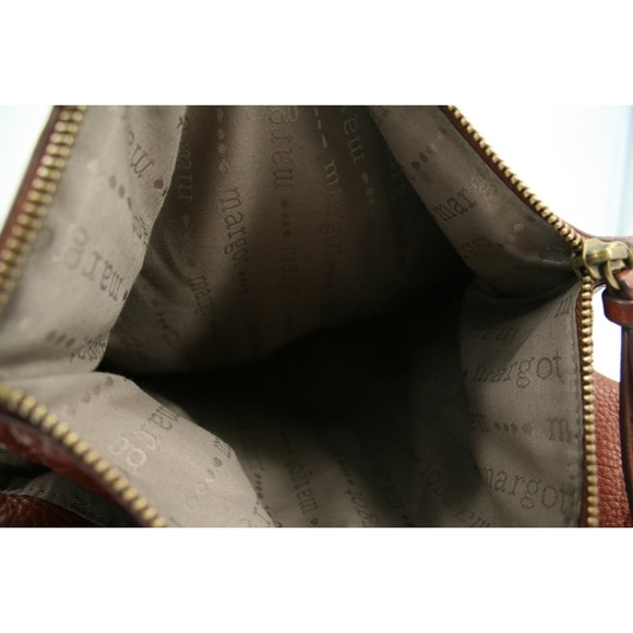 Margot Leather Hobo Bag Crossbody‎ Purse Brown Everyday Casual - Picture 13 of 15